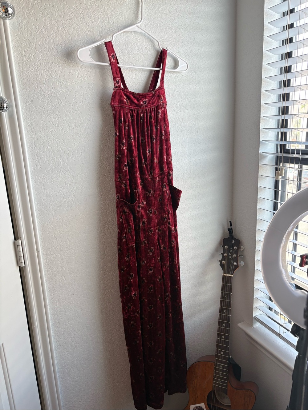 Boho Witchy Whimsigoth Flowy Velvet Jumpsuit